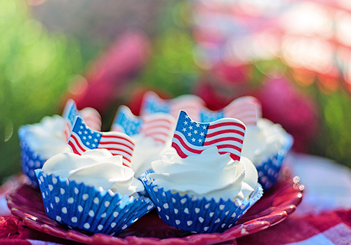 Tasty Fourth of July themed cupcakes