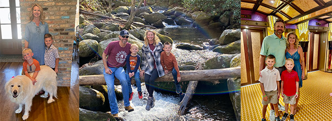 Agent of the month Tiffany Stevens spends time with her family at home and on vacation.