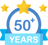 50-years-flat-icon 50 years of experience flat icon
