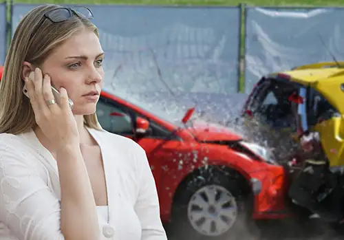 woman calling brokers for cars because of her accident