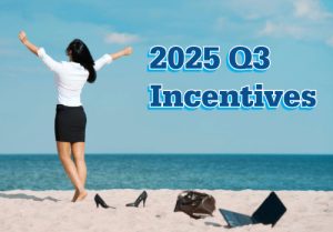 A woman celebrates her vacation on the beach.